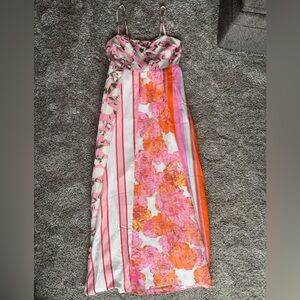 Floral Maxi Dress with Strappy Design